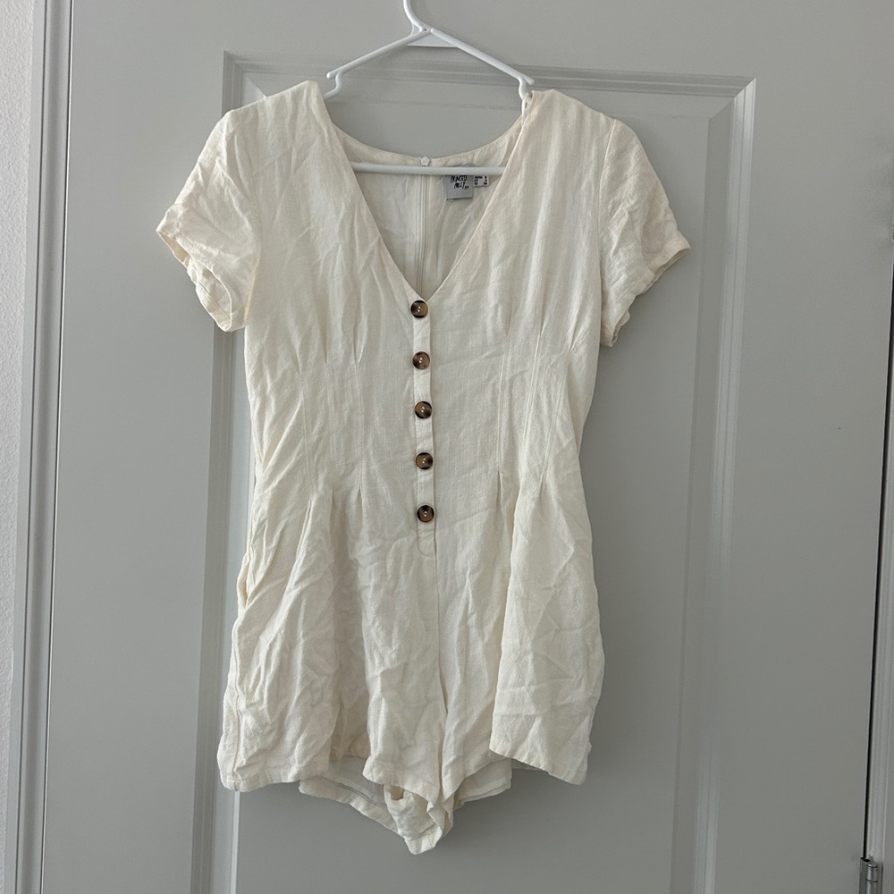 Princess Polly Adi Romper White